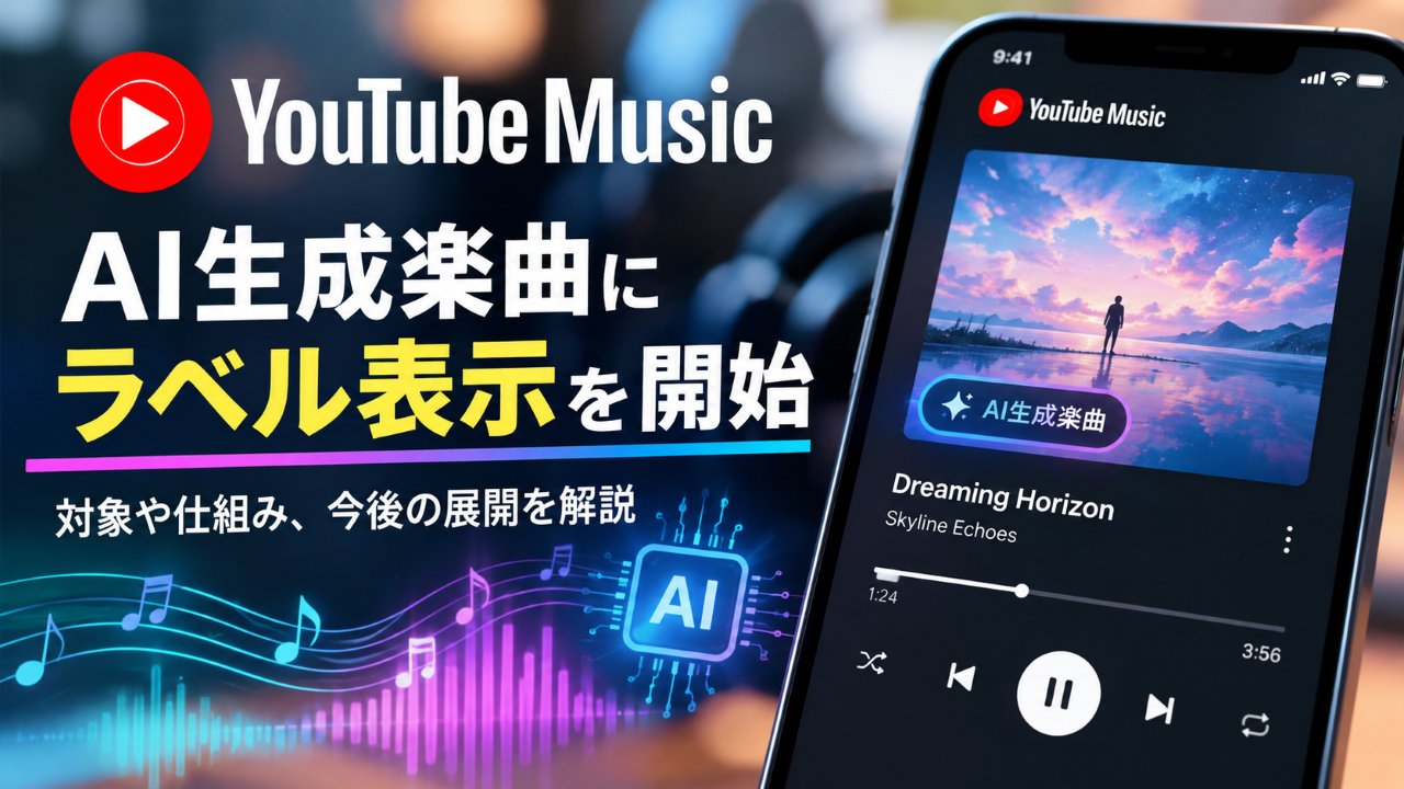 YouTube MusicがAI生成楽曲にラベル表示を開始 画像